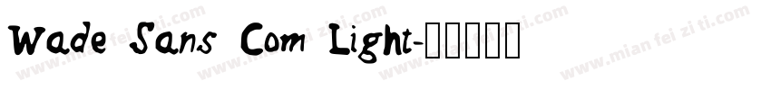 Wade Sans Com Light字体转换